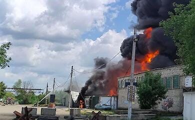 In Nikolaev there was a large-scale fire at a gas station (video)