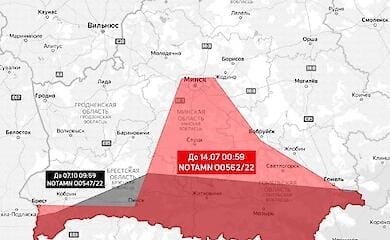 Belarus expands restricted flight zone