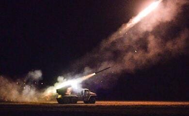 Which regions of Ukraine were shelled at night