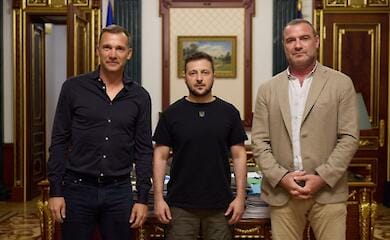Andriy Shevchenko and Liev Schreiber Visit Ukraine