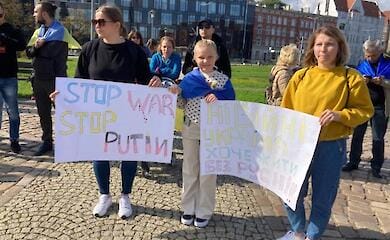 A protest against the war in Ukraine took place in Gdansk