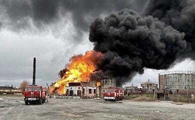 Oil depot in occupied Shakhtarsk caught fire after Russian propagandist's article