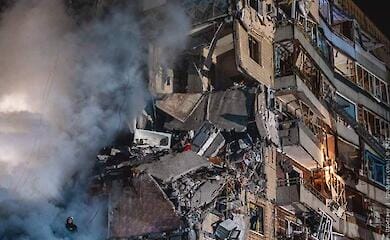 Russian defence ministry reacts to Dnieper strike by publishing a picture