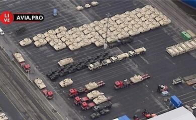 US military equipment for Ukraine appears in German port