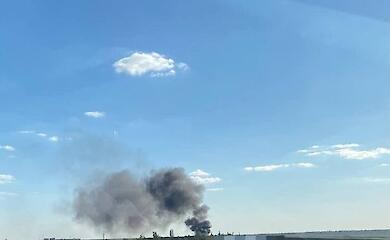 There was an explosion at a border guard base in occupied Simferopol