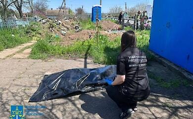 Bodies of two people murdered by Russians found in de-occupied Mykolayiv territory