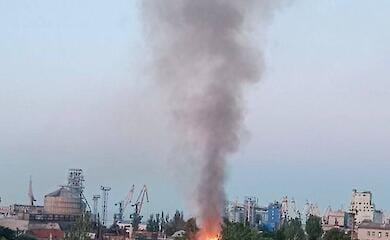 An explosion was reported near a port in temporarily occupied Mariupol