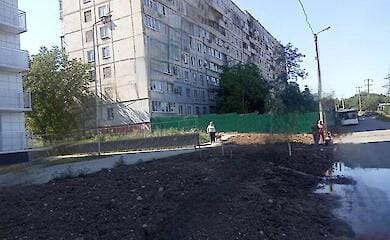 A street in occupied Mariupol is flooded with sewage waste