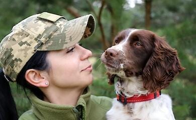 Border guards showed touching photos of service spaniels (photo)