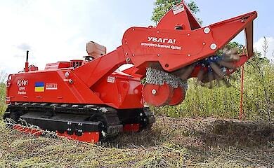 A remote special machine is used for demining in Chernihiv region (photo)