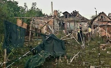 At dawn on 22 August, the Russian army struck Kryvyi Rih. A man was injured