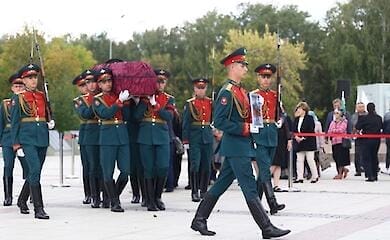 Russian Federation buries murderer of disabled man with military honours