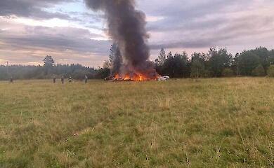 A plane, possibly belonging to the head of PMC "Wagner" Prigozhin, crashed in Russia
