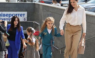 In Kharkiv they organised school classes in the underground