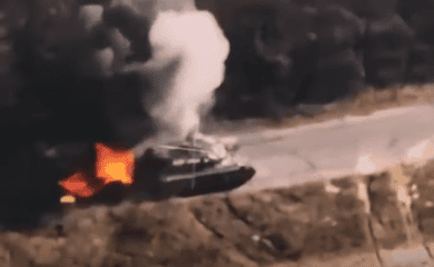 The National Guard destroyed the newest Russian T-90 "Breakthrough" tank 