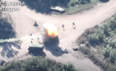 Air reconnaissance fighters destroyed an occupation checkpoint