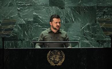 Zelensky spoke at the UN