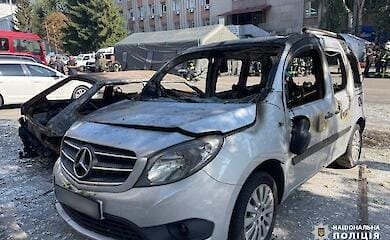 Patrol police showed first minutes after Russian strike in Cherkasy