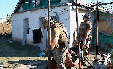 "White Angels" evacuated a patient 500 metres from enemy positions