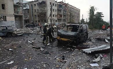 Estonian volunteers hit by Russian missile attack