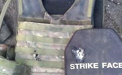 Body armour saved the life of a Ukrainian fighter