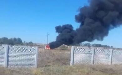 An enemy drone attacked a ritual transport at a cemetery in Kherson region, there are wounded people