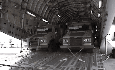 Armoured vehicles from the US have arrived in Israel