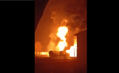 A fuel depot was destroyed in occupied Donetsk