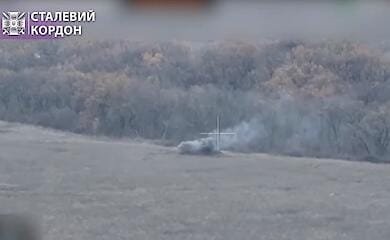 Two Russian tanks exploded on their mines