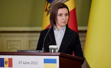 Sandu thanked Ukraine and Romania for evacuating Moldovans from Gaza