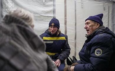 In Kyiv, psychologists of the State Emergency Situations Service are constantly working in places where rocket debris has fallen