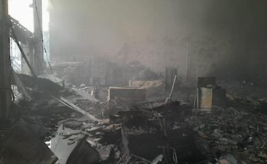 Overnight shelling destroyed a humanitarian aid train in Kherson