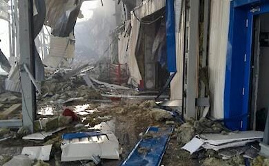 Overnight shelling destroyed a humanitarian aid train in Kherson