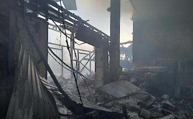 Overnight shelling destroyed a humanitarian aid train in Kherson