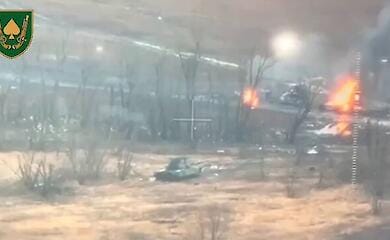 The AFU showed the destruction of enemy armoured vehicles