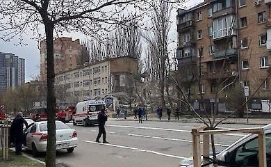 A multi-storey building was destroyed by a missile in Kyiv