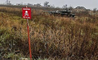 Invaders in the occupied territories mined agrarian fields