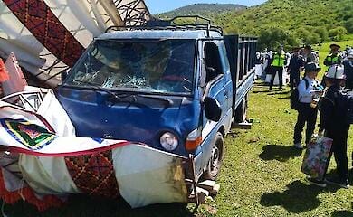 A lorry drove into a crowd and hit 29 schoolchildren in Kyrgyzstan