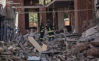 Photos from the site of the Russian Federation strike on Kharkiv have appeared