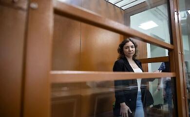 Ukrainian woman convicted in Moscow for protest action
