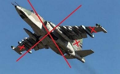 A Russian Su-25 attack aircraft was shot down on the frontline