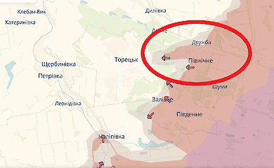 Advance of occupying Russian troops, map
