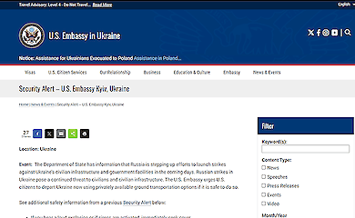 US embassy page