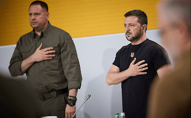 Andrei Yermak and Vladimir Zelensky