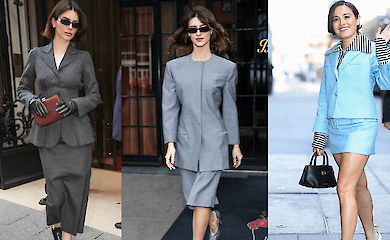 The skirt suit is back on trend: young stars have brought it back in popularity