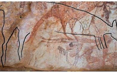 Animals, lines and spirits: mysterious cave paintings found in Australia