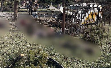 A brutal strike on people receiving pensions. Another act of Russian terror