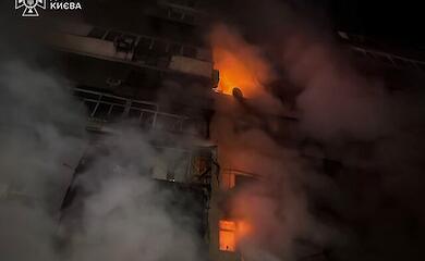 On the night of 26 October, Russian Federation attacked Kiev with drones, damaging residential buildings and injuring many people