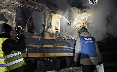 RF strike caused a fire in a train with 155 passengers, there are dead and injured people
