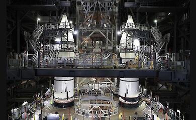 NASA has begun rehearsing the launch of the first manned mission to the moon in 50 years